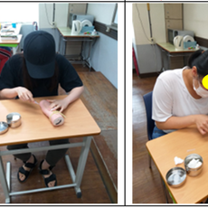 정맥주사로 약물을 투여하는 실습